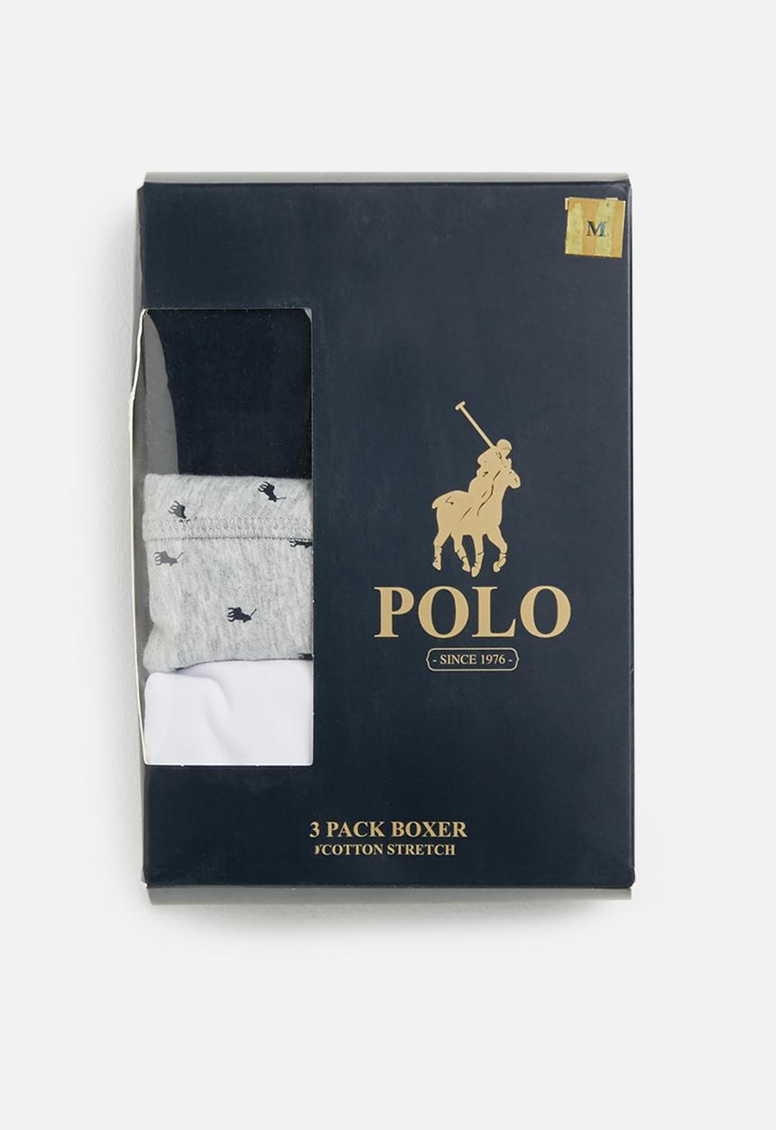 POLO - Classic 3 pack multi knit boxers - multi