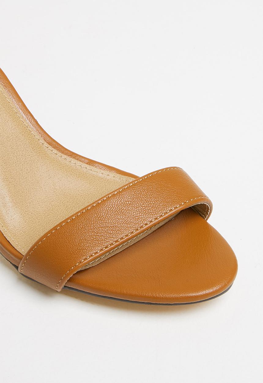 Madison® - Angela ankle strap block heel - tan