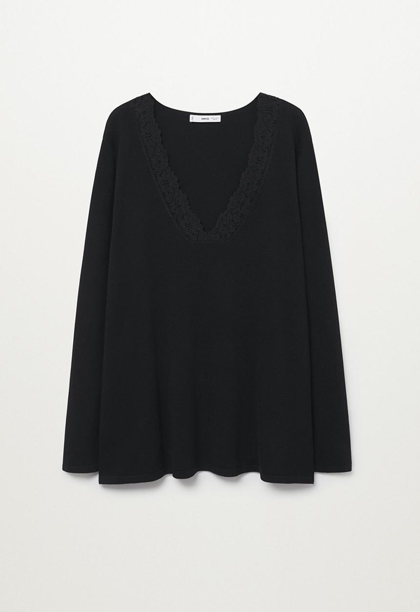 MANGO - Plus sweater blonli - black