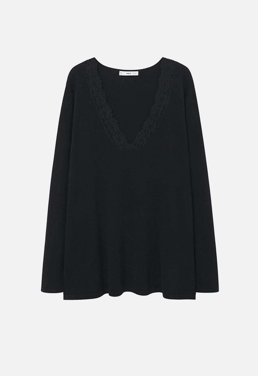 MANGO - Plus sweater blonli - black