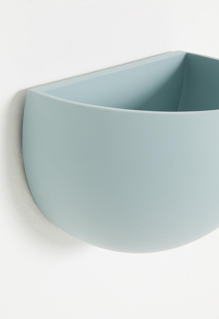 Sixth Floor - Large polyresin wall mounted planter - sky blue