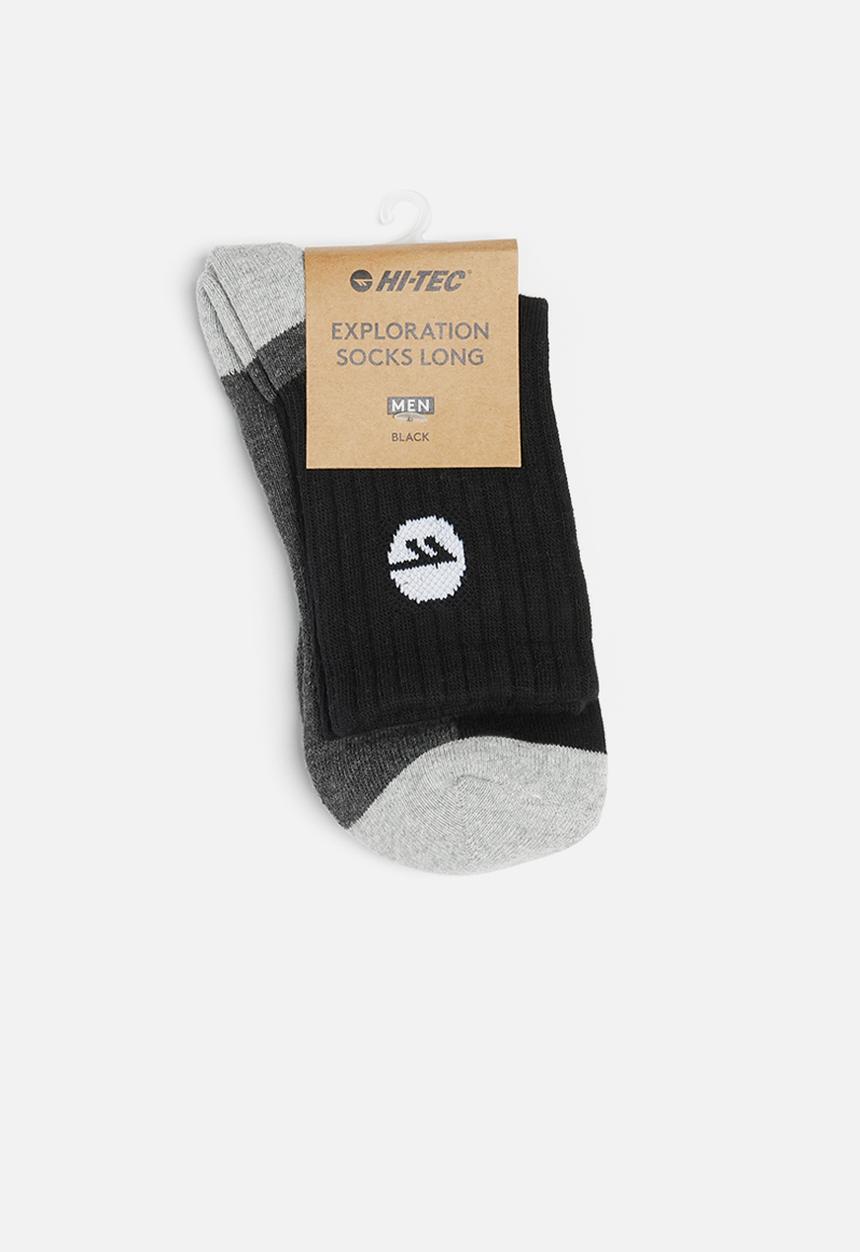 Hi-Tec - Exploration sock long - black & grey 