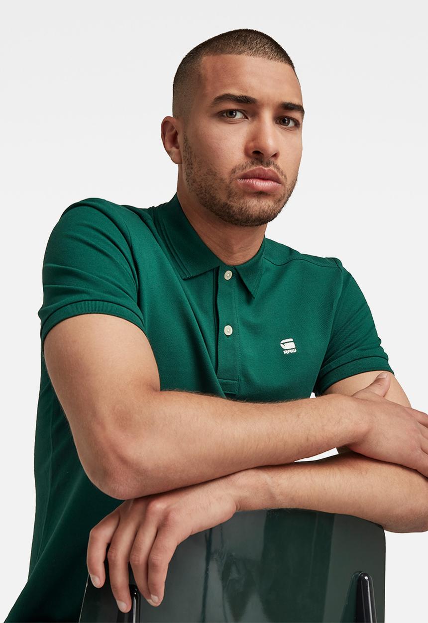 G-STAR - Dunda slim polo short sleeve - green