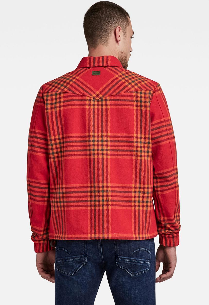 G-STAR - Check overshirt jacket - red
