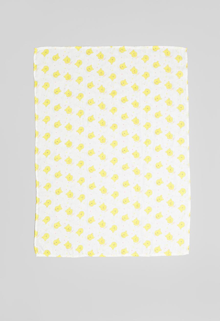 Character Group - Winnie the pooh muslin throw - white