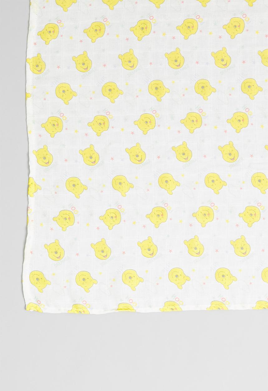 Character Group - Winnie the pooh muslin throw - white