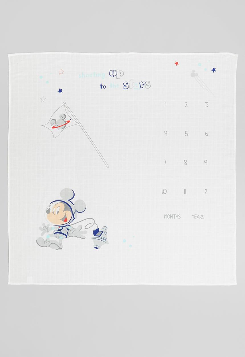 Character Group - Mickey milestone blanket - blue