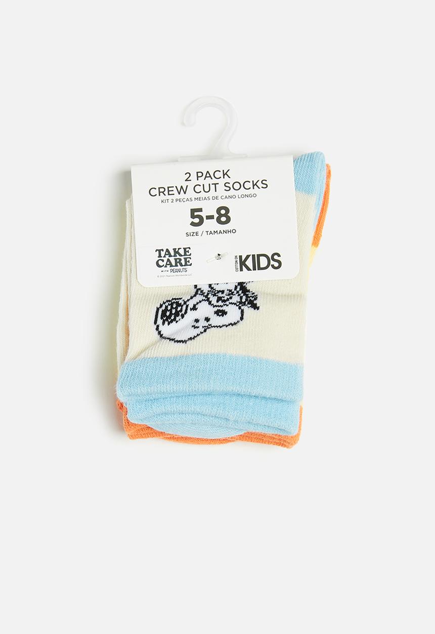 Cotton On - 2 Pack lcn crew sock - lcn pea snoopy