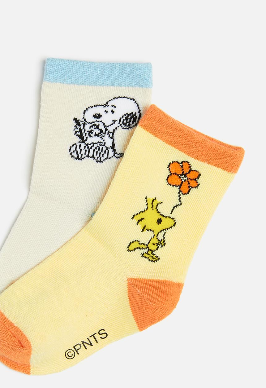 Cotton On - 2 Pack lcn crew sock - lcn pea snoopy