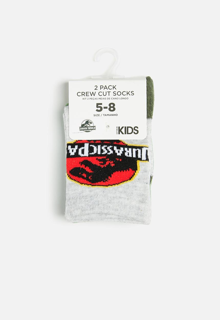 Cotton On - 2 Pack lcn crew sock - lcn uni jurassic park