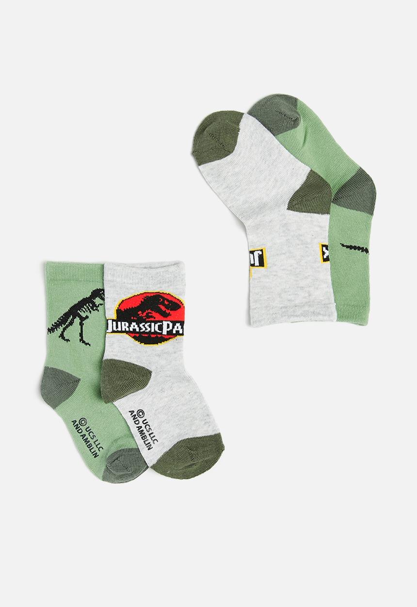 Cotton On - 2 Pack lcn crew sock - lcn uni jurassic park