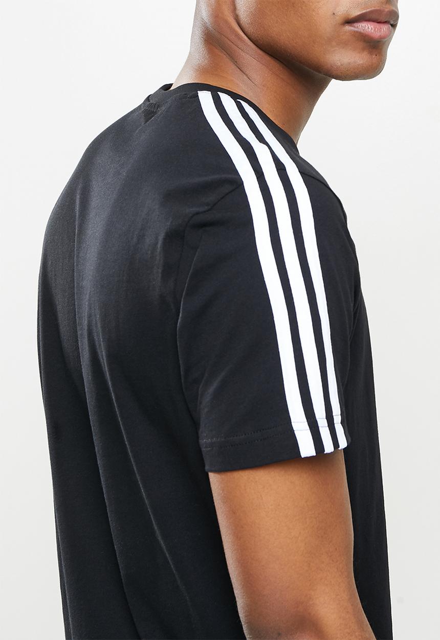 adidas Performance - Men's Training 3-stripes tee - black & white 
