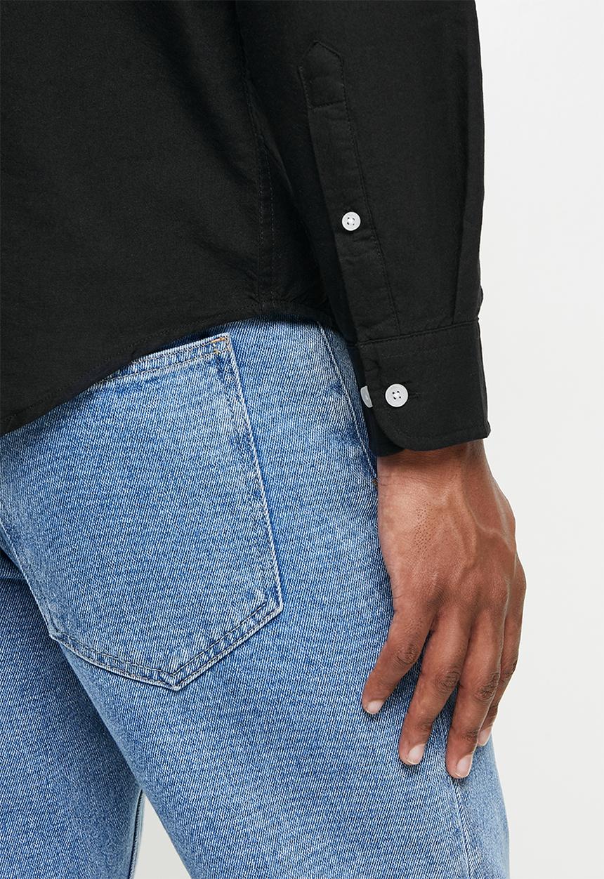 Cotton On - Mayfair long sleeve shirt - black