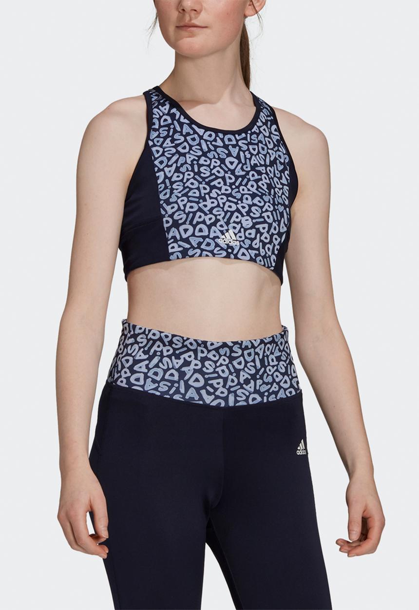 adidas Performance - Farm crop bra top - navy 