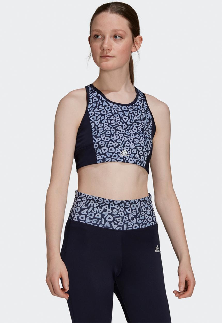 adidas Performance - Farm crop bra top - navy 