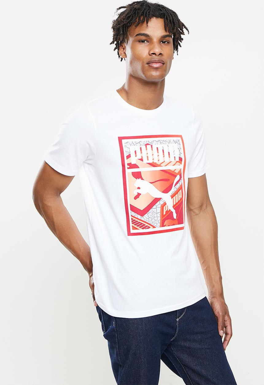 PUMA - Graphic tee box logo logo play - white 