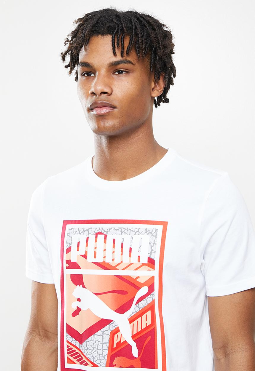 PUMA - Graphic tee box logo logo play - white 
