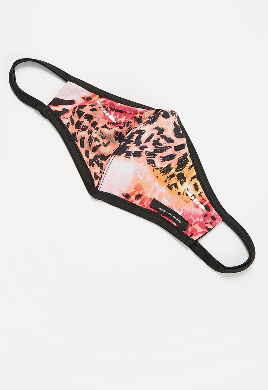 SISSY BOY - Printed knit  mask with binding - pink print
