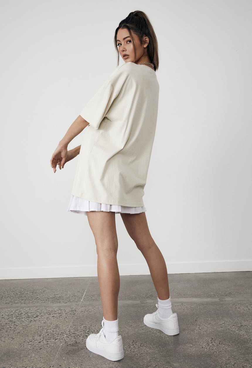 Factorie - Oversized graphic tee - ivory