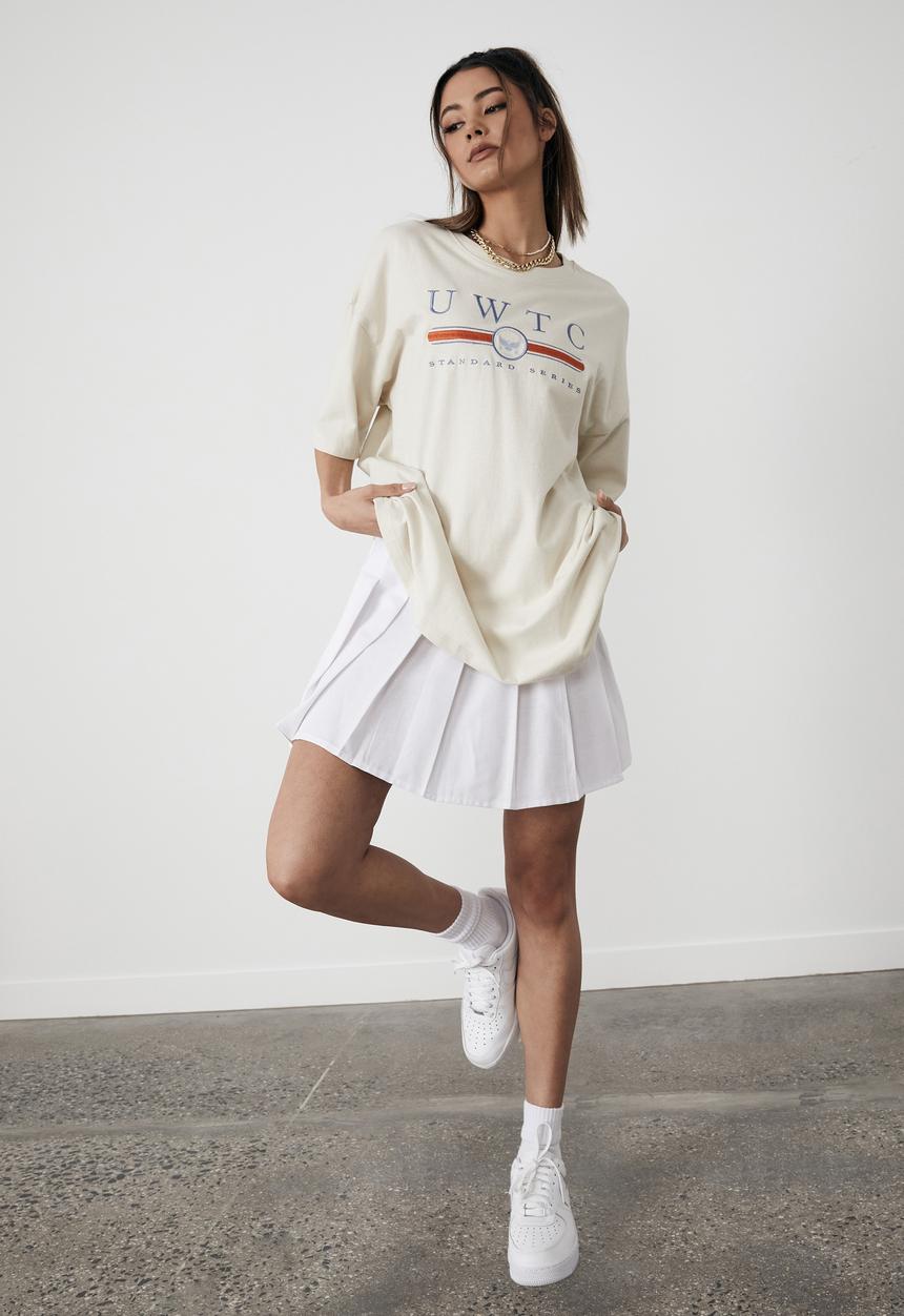 Factorie - Oversized graphic tee - ivory