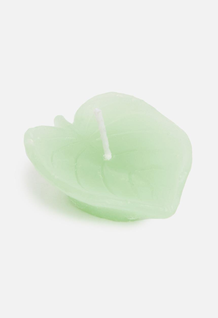 H&S - Set of 6 leaf shaped candles - green