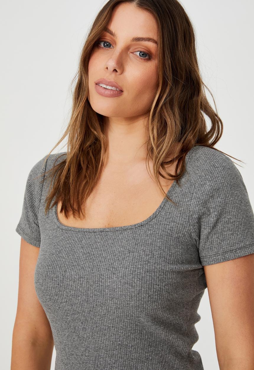Cotton On - Essential mini dress - charcoal 