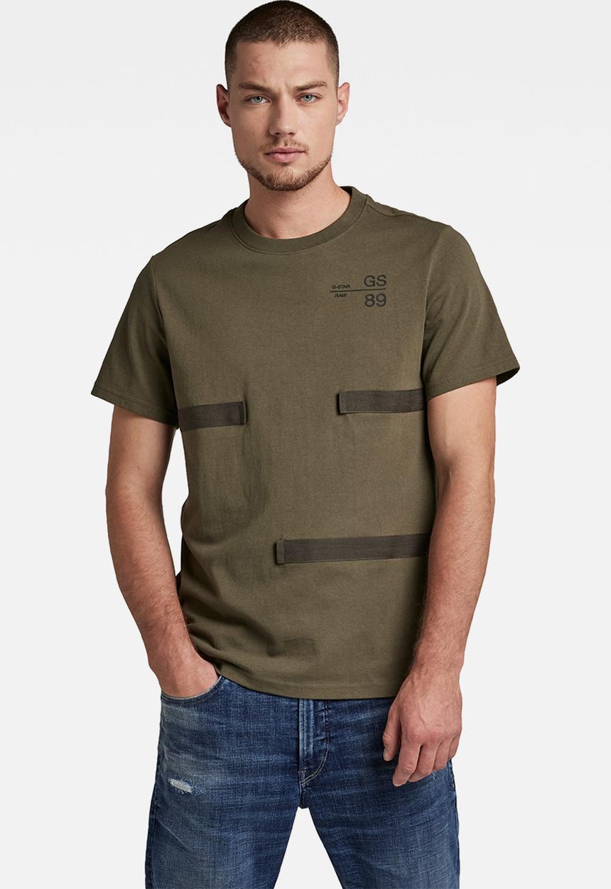 G-STAR - Tape detail T-shirt - combat