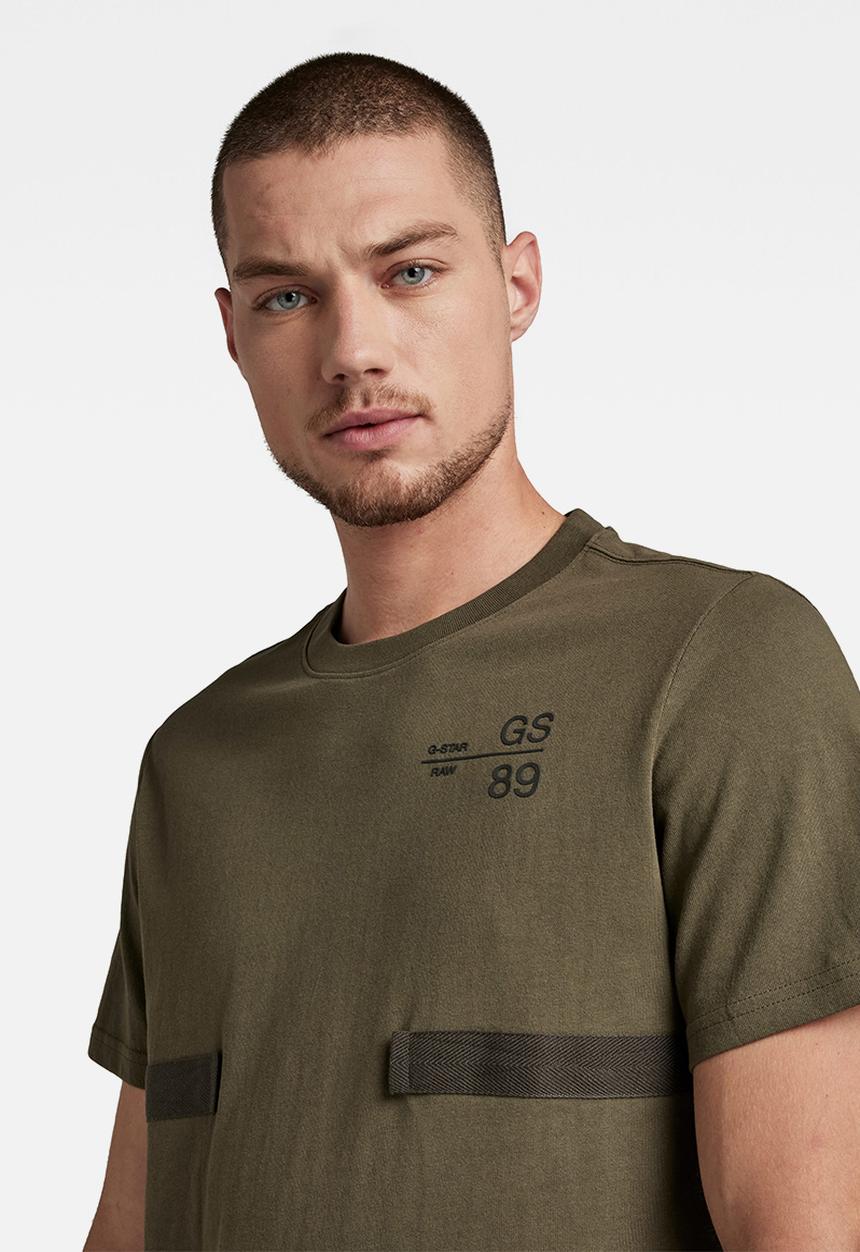 G-STAR - Tape detail T-shirt - combat