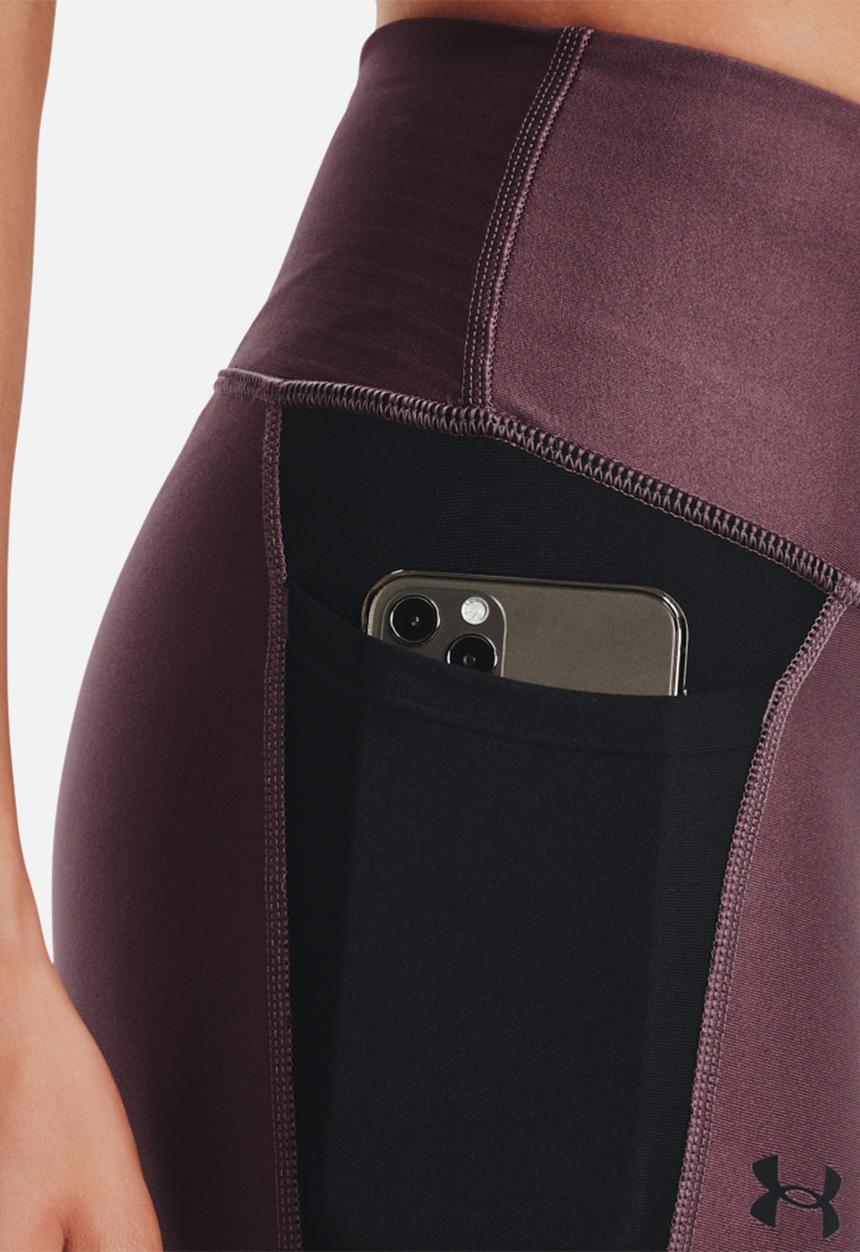 Under Armour - Hg 6m panel ankle leg - ash plum/black