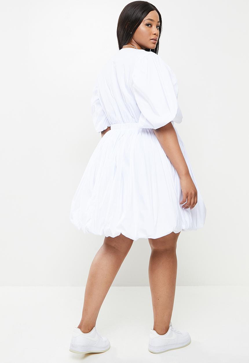 Glamorous - Plus amber dress - white