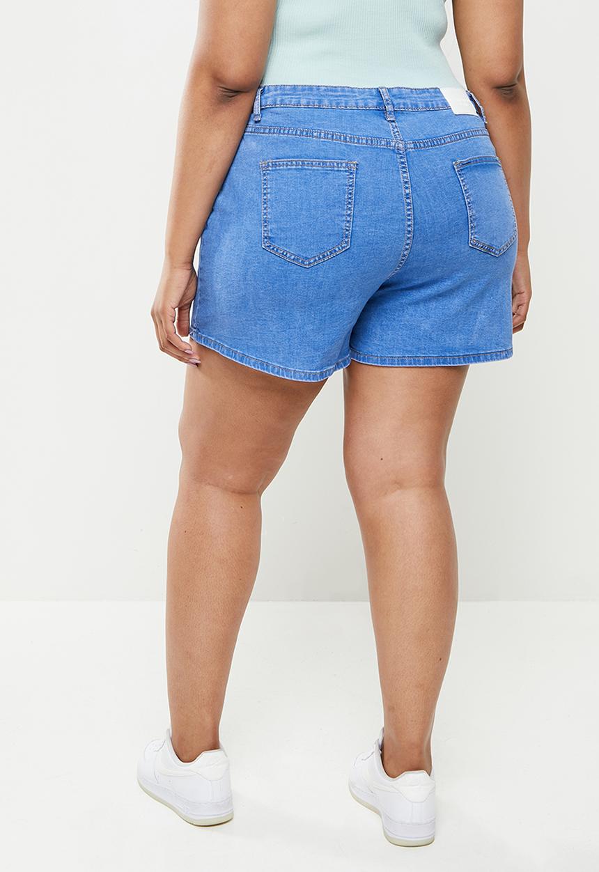 Glamorous - Plus denim shorts - true blue