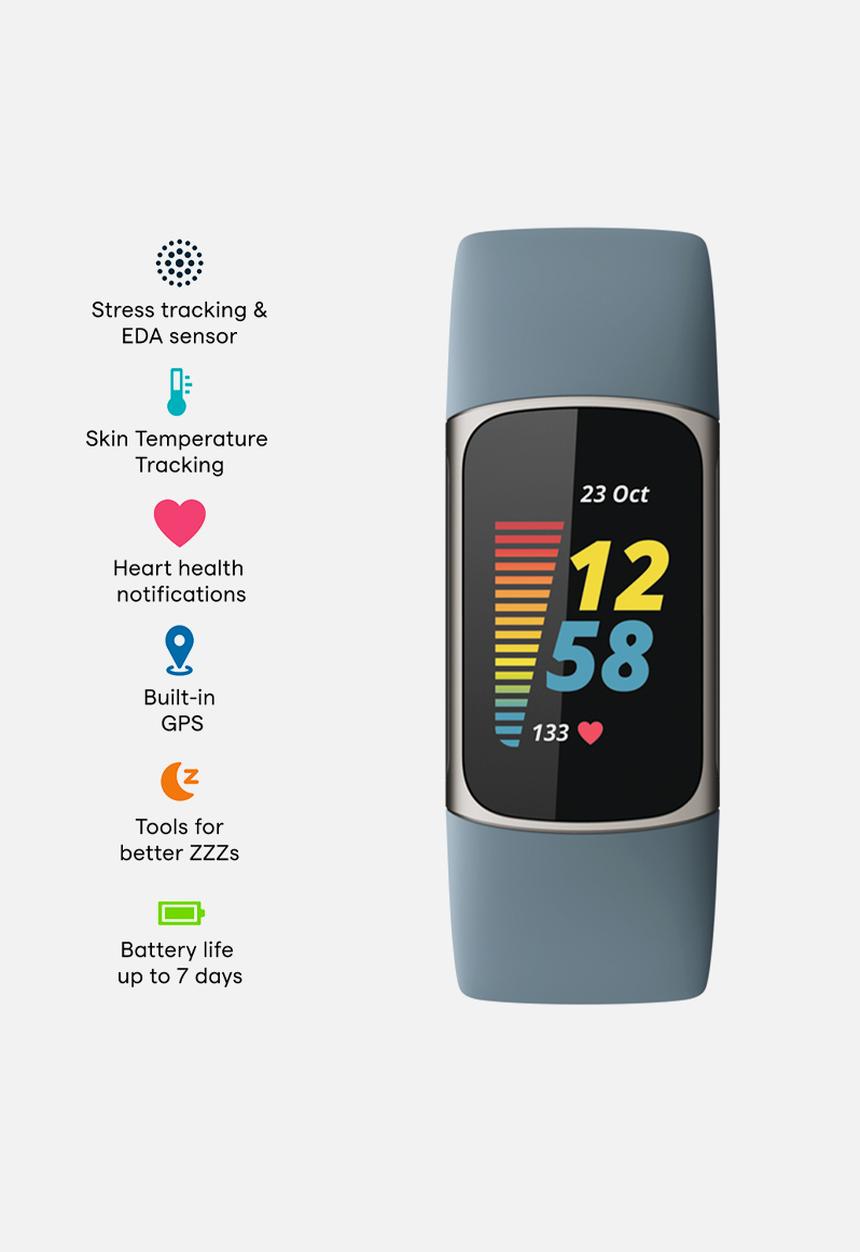 Fitbit - Fitbit charge 5 - blue platinum