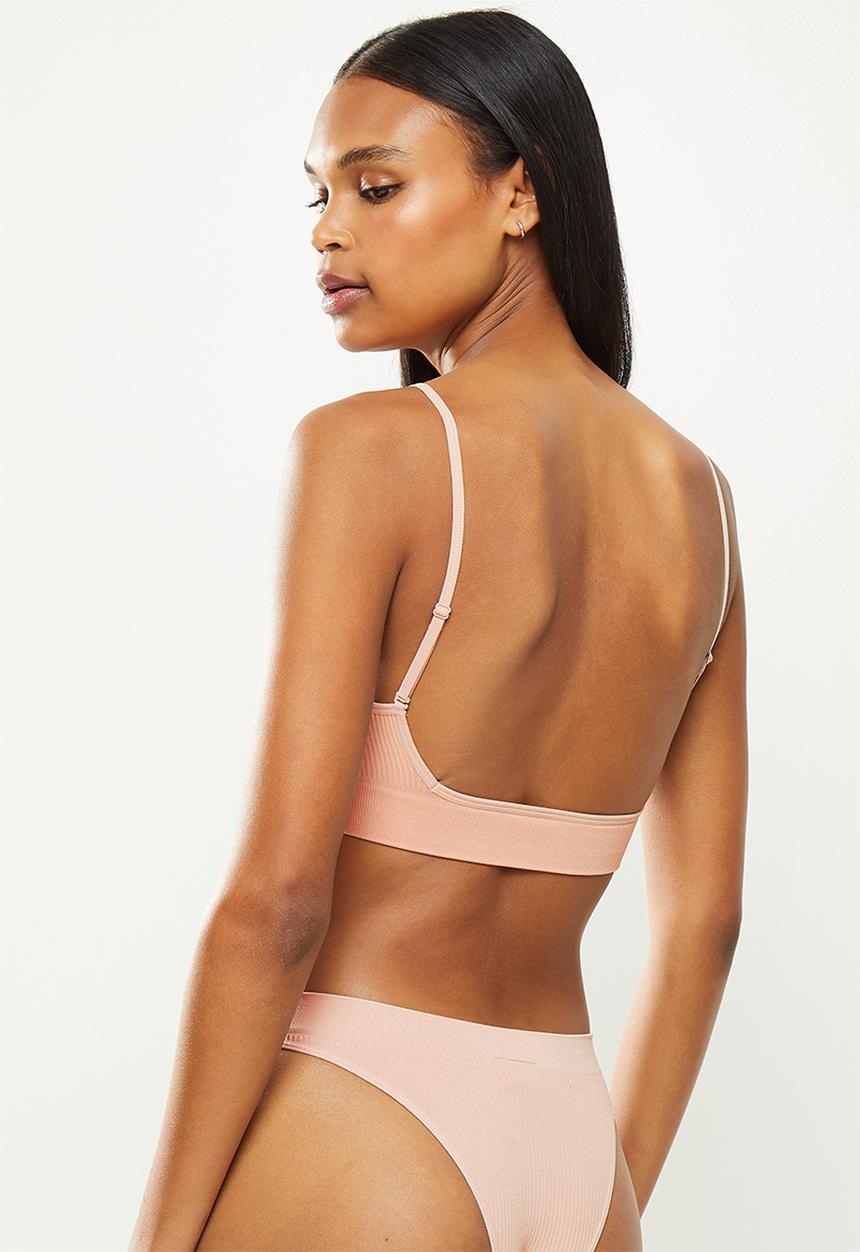 Cotton On - Seamfree low back bralette - new latte