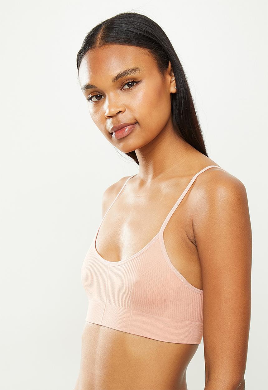 Cotton On - Seamfree low back bralette - new latte