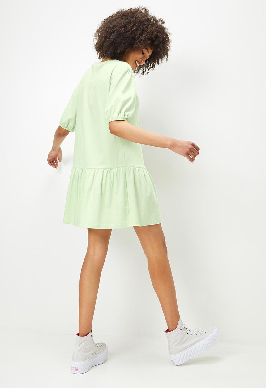 Blake - Drop waisted mini dress - green 