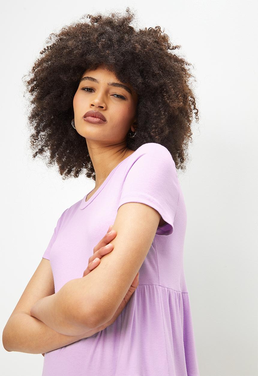 Blake - Tiered mini dress - lilac