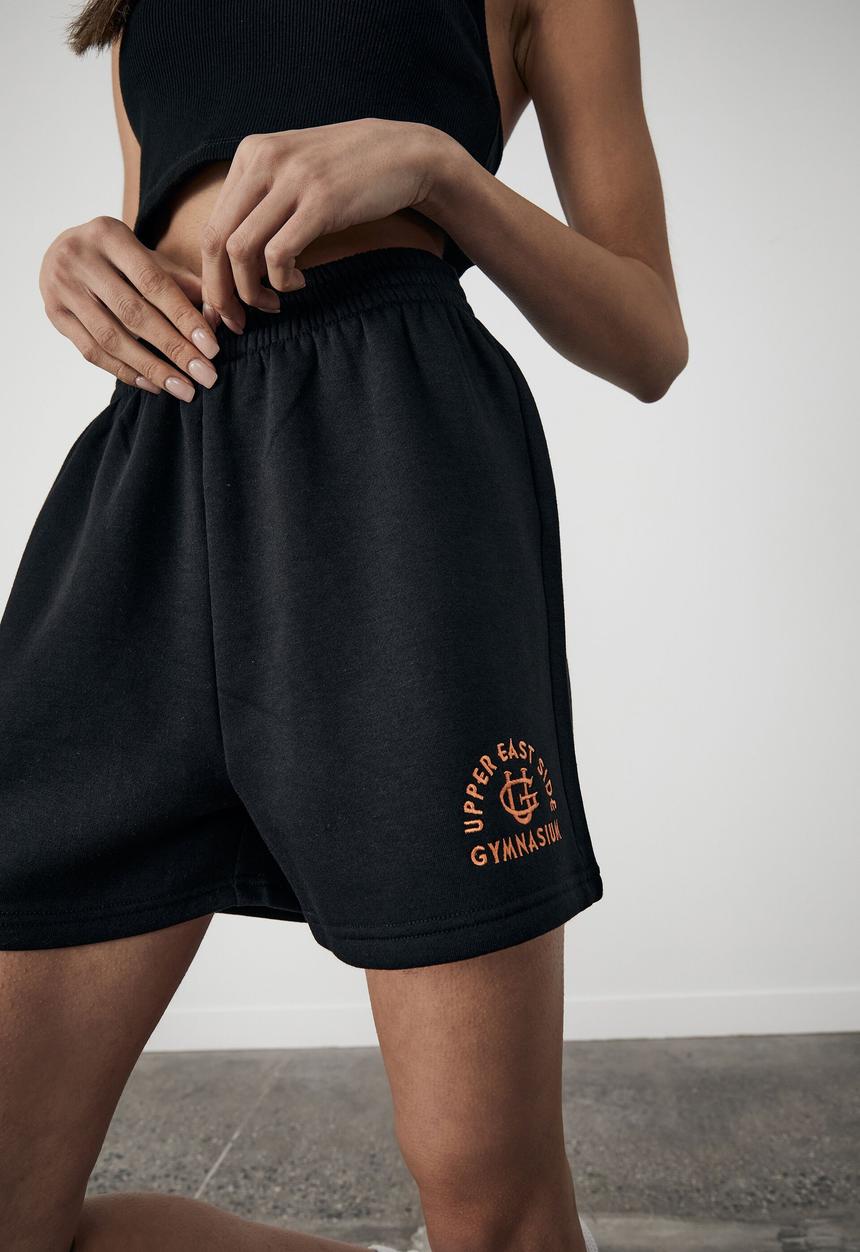 Factorie - Hype fleece graphic short - black