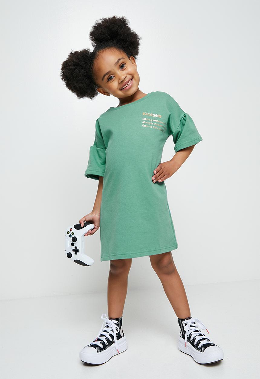 Pop Candy - Fleece dress - olive