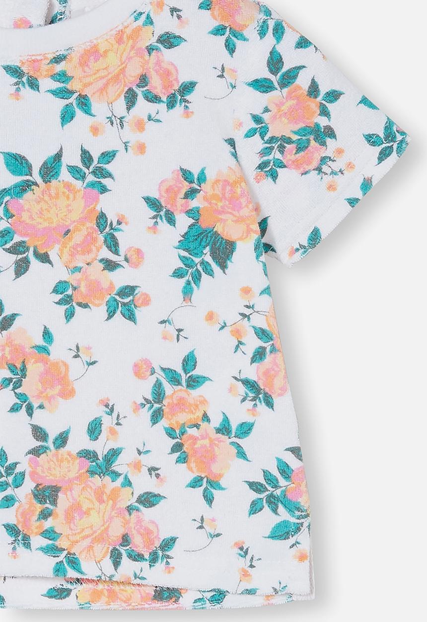 Cotton On - Thomas short sleeve top - vanilla/melon pop whitby floral
