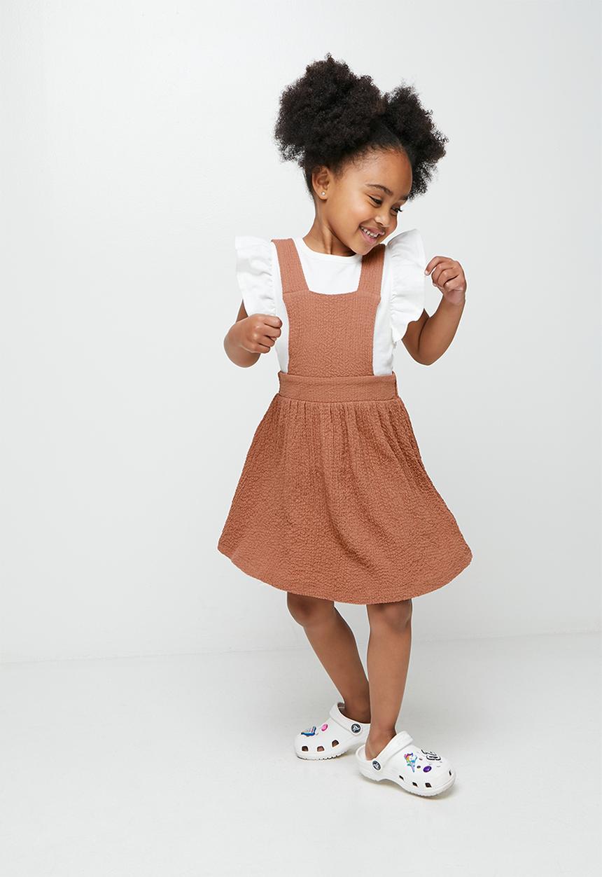 Superbalist Kids - T-shirt and pinafore dress set - auburn