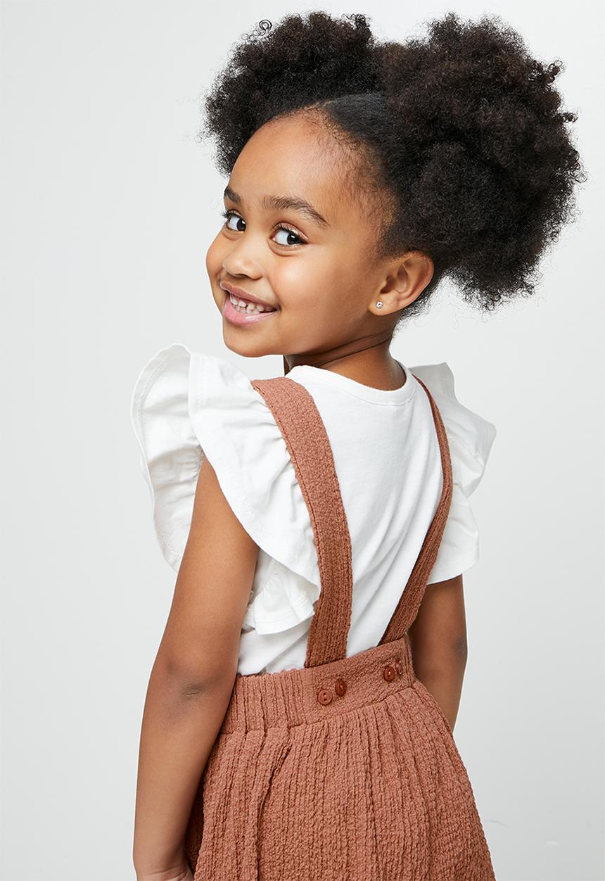 Superbalist Kids - T-shirt and pinafore dress set - auburn
