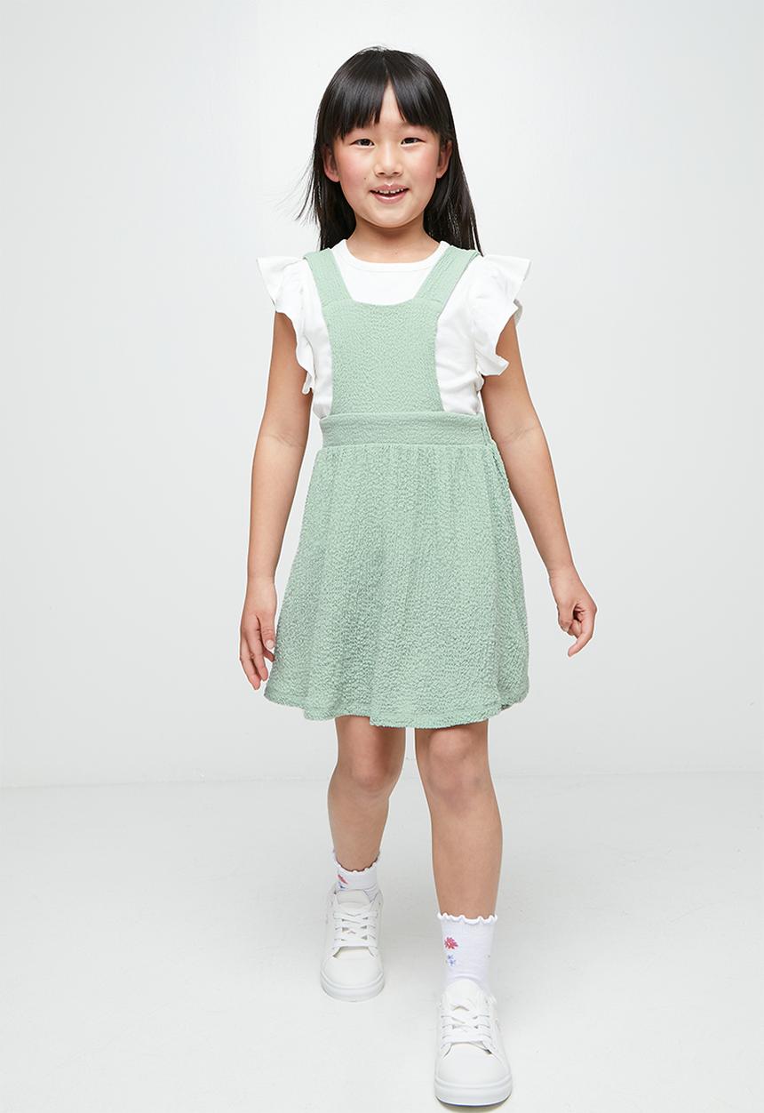 Superbalist Kids - T-shirt and pinafore dress set - sage