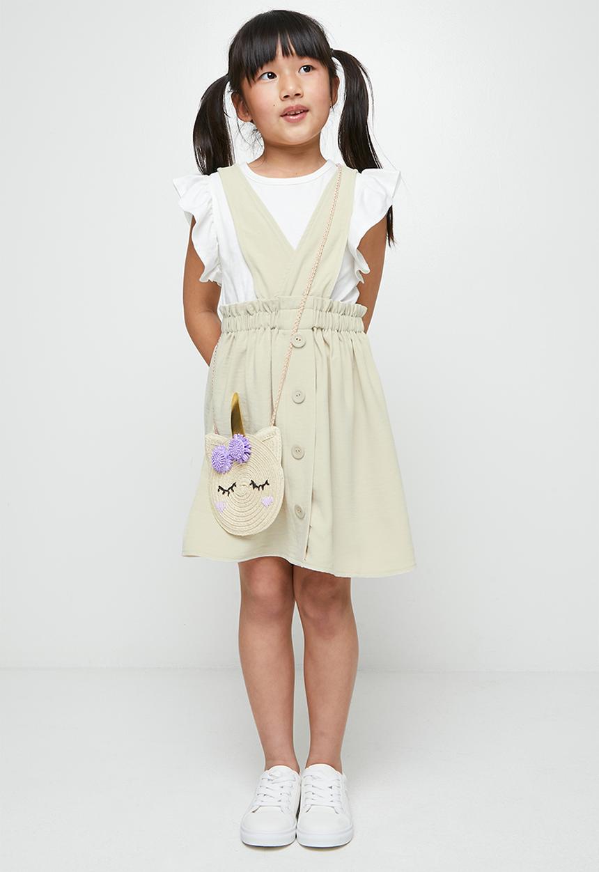 Superbalist Kids - Pinafore dress - bone