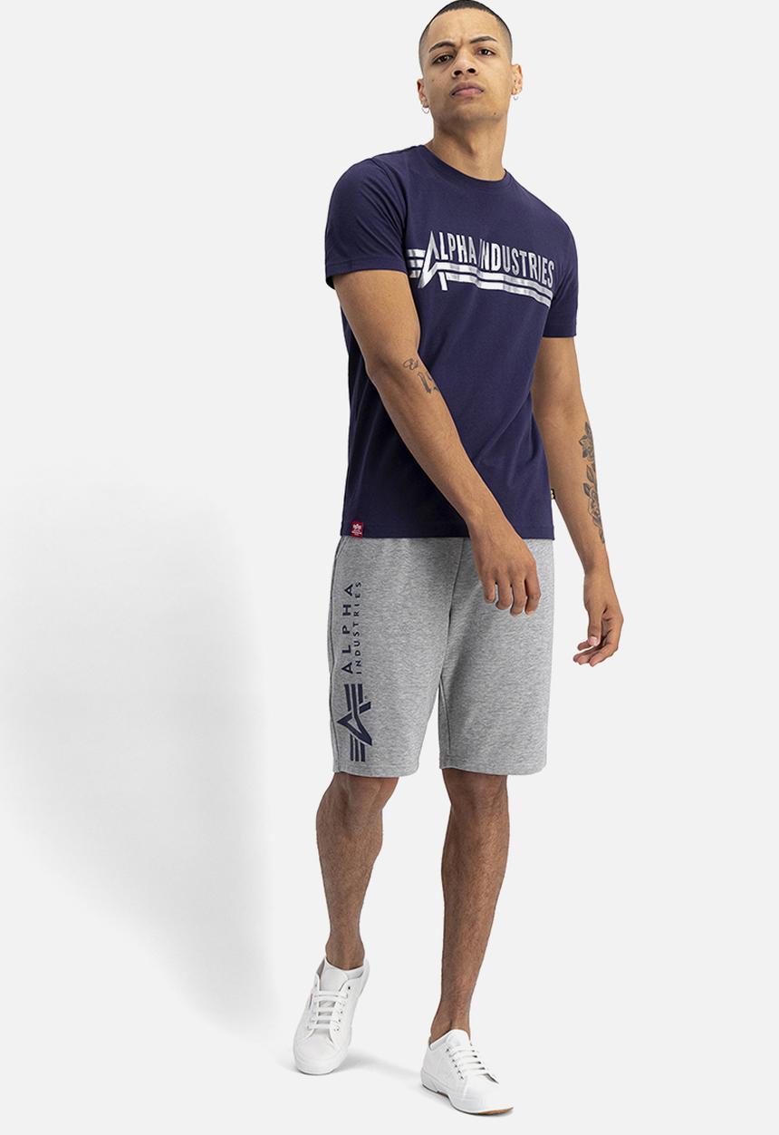 Alpha Industries - Ai foil print tee - navy & silver