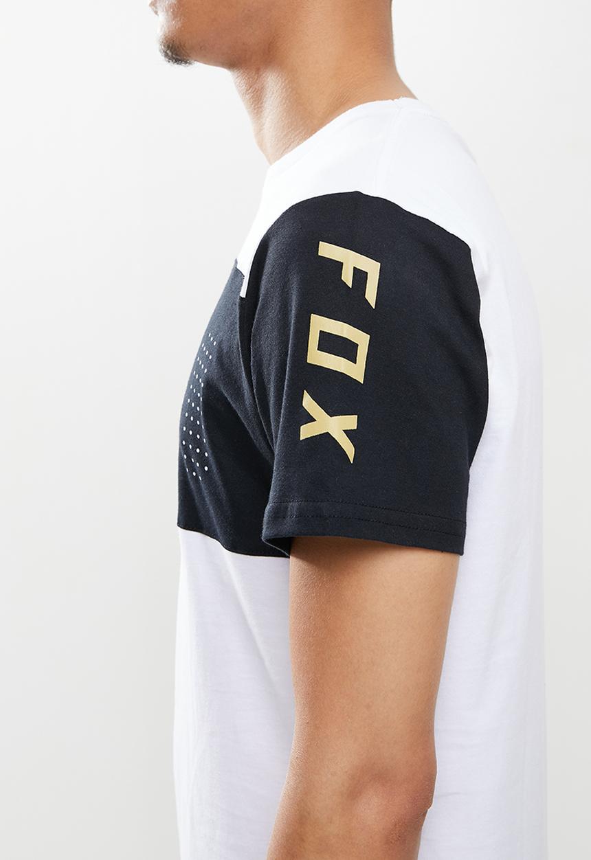 Fox - Mirer band short sleeve tee - white & black