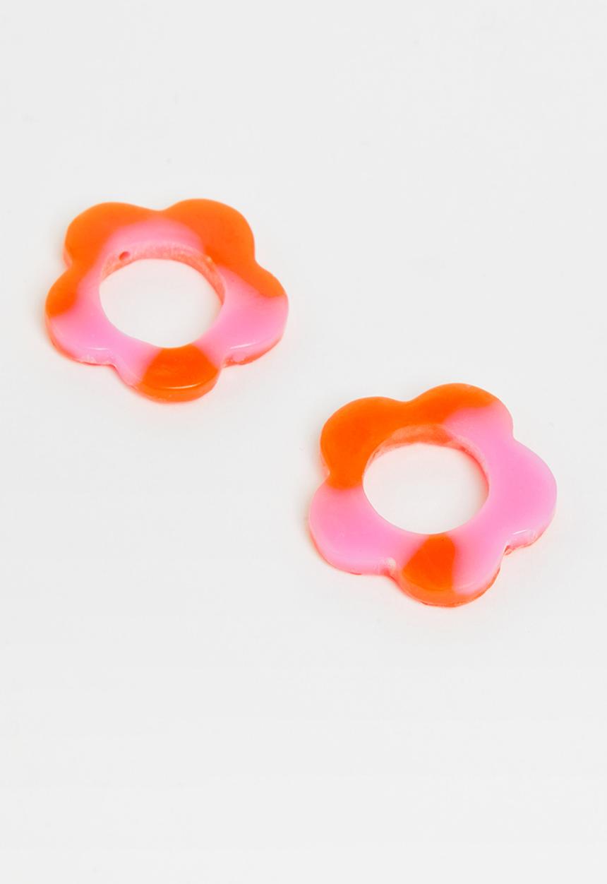Pina Jewels - Daisy charm - pink & orange