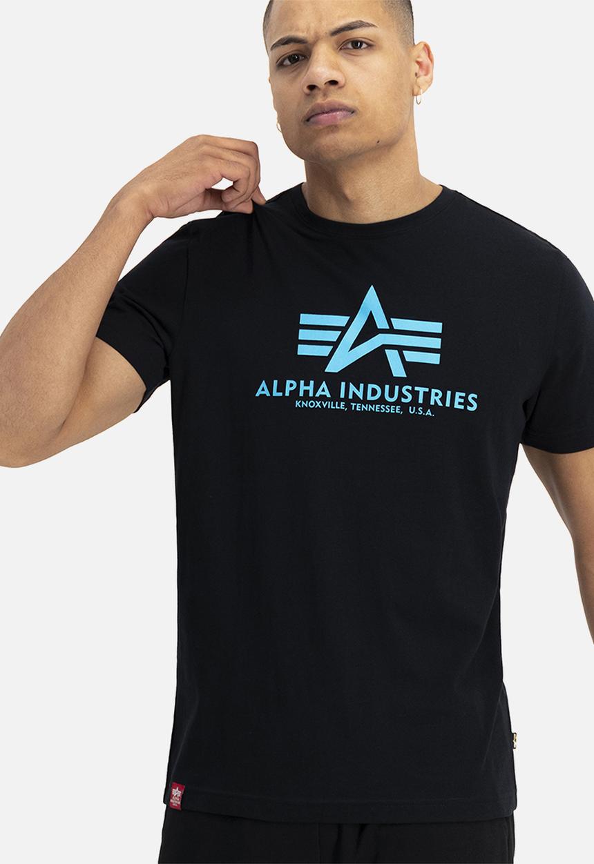 Alpha Industries - Alpha logo tee - black & teal