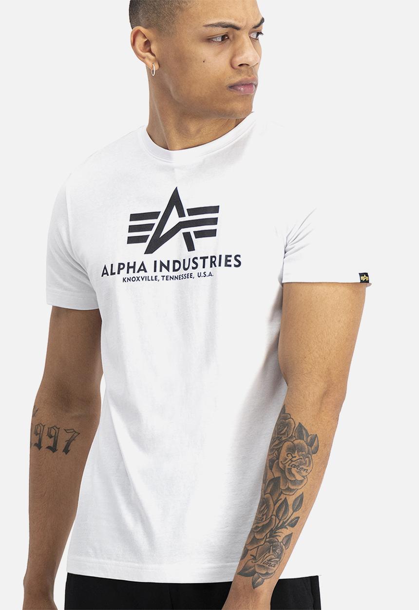 Alpha Industries - Alpha logo tee - white & black