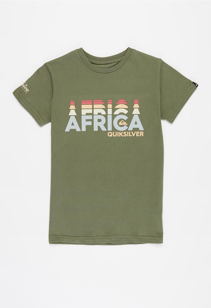 Quiksilver - Africa tall stacks short sleeve tee yth - khaki