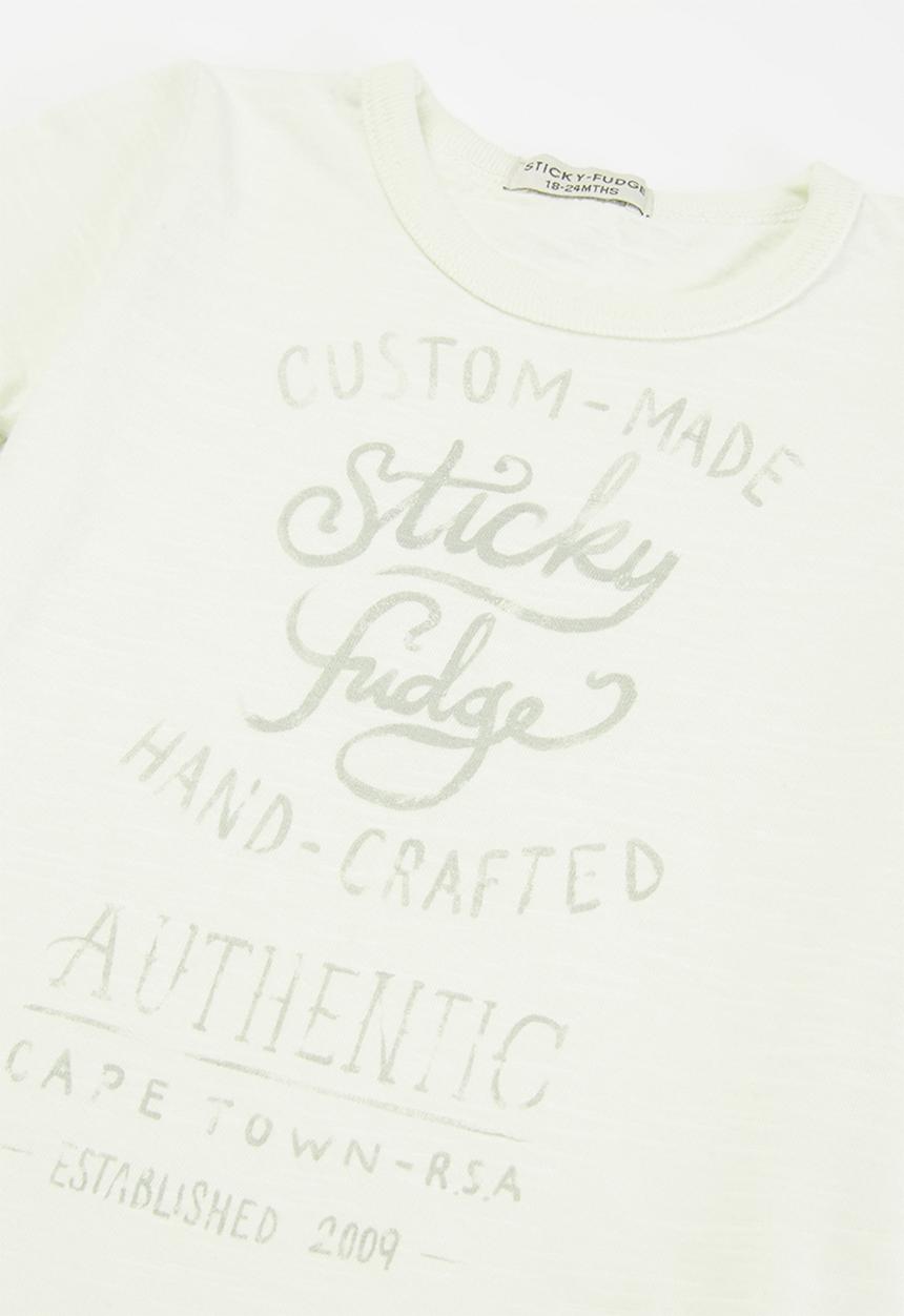 Sticky Fudge - Boys 2 pack tee - white & blue